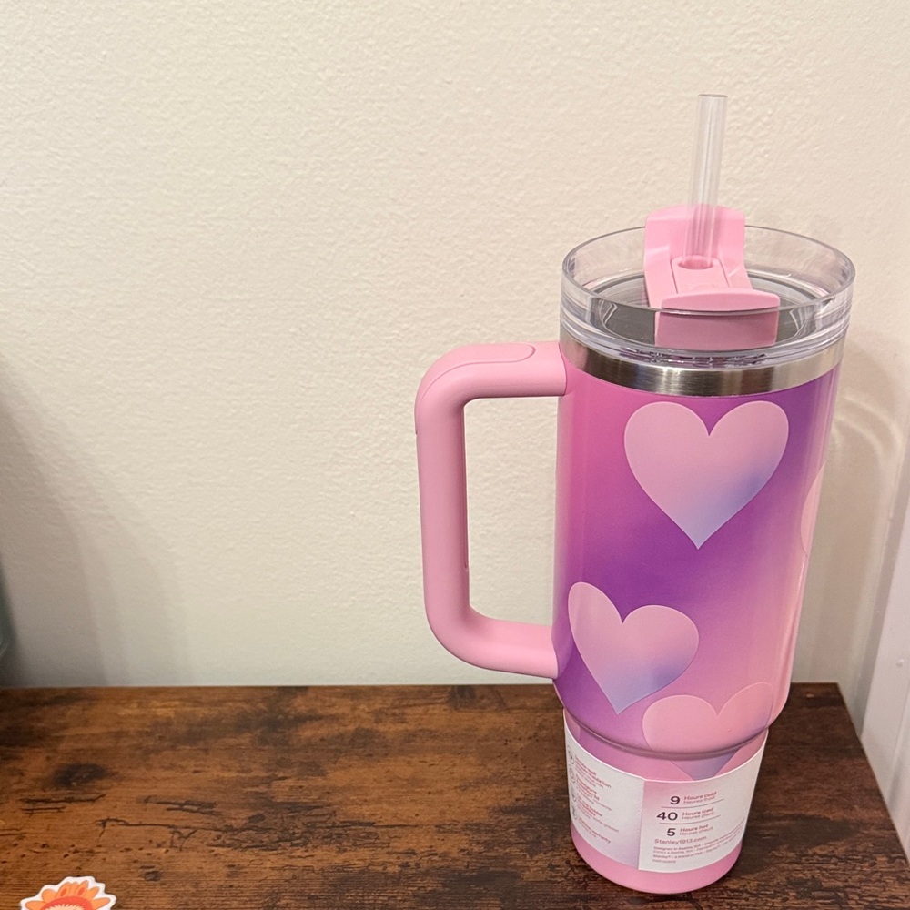 Stanley Pink and Purple Heart Tumbler 30 oz - Picture 2 of 2